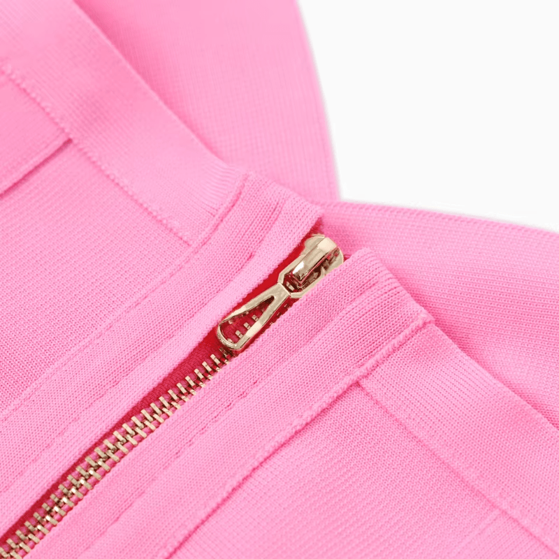 Aria Strappy V - Neck Bandage Dress by Luxe Lane | Dresses from Luxe Lane | SKU:  | Barcode:  | Options: Sky Blue XS | Aria Strappy V - Neck Bandage Dress