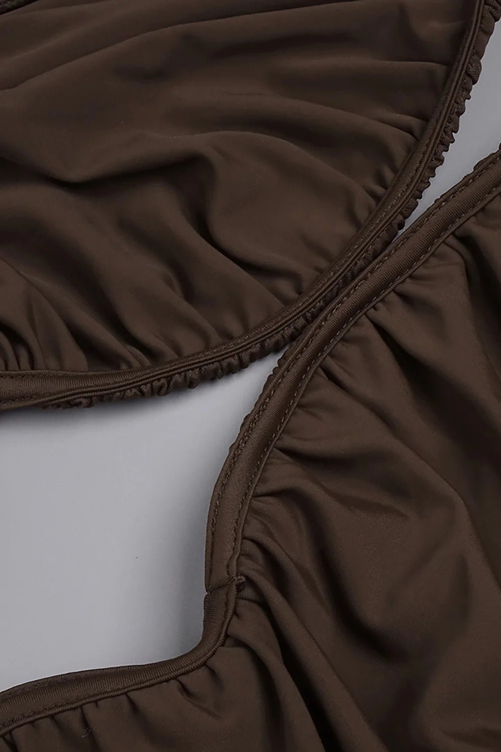 Aurelia Coffee Halter Cutout Pleated Maxi Dress by Luxe Lane | from Luxe Lane | SKU: -1 | Barcode:  | Options: Coffee XS(4) | Aurelia Coffee Halter Cutout Pleated Maxi Dress