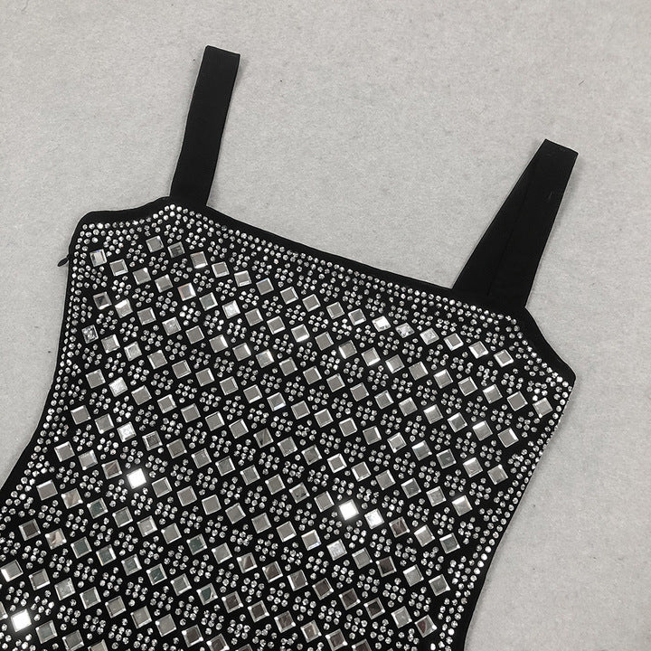 Backless Rhinestone Strapless Evening Dress by Luxe Lane | Party dresses from Luxe Lane | SKU: -1 | Barcode:  | Options: Black M(8) | Wholesale Women Clothing Backless Rhinestone Black Dinner Dress Luxury Women's Vestidos Women Elegant Party Evening Dresses