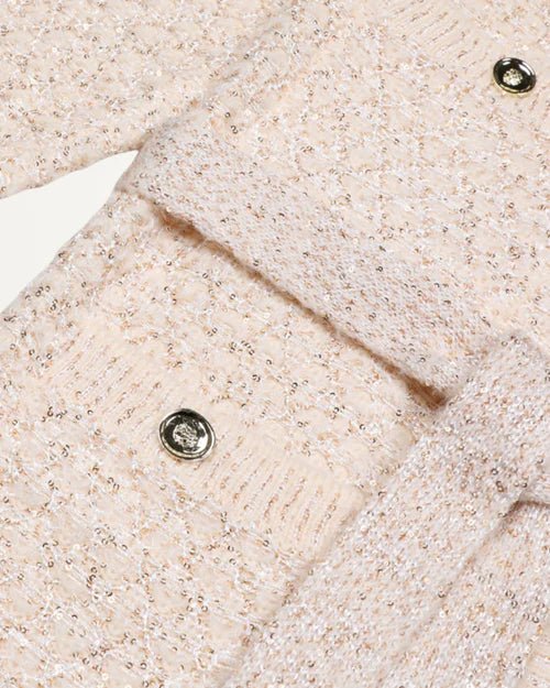 Beige Belted Knit CardiganCardiganBlackS(2)Luxe Lane