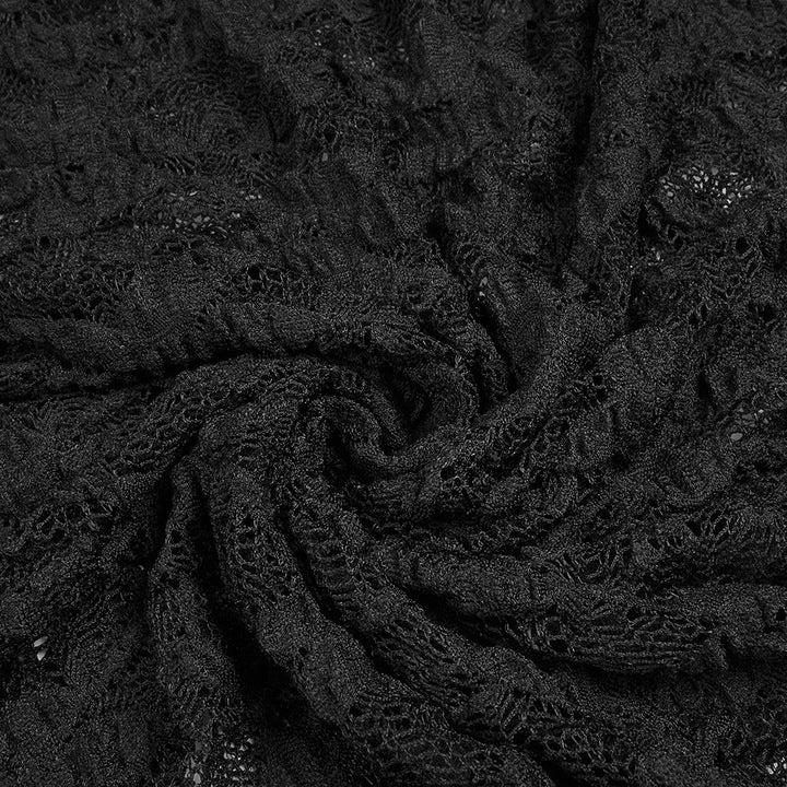 Black Lace Deep V Long Sleeve Sheer Evening Gown by Luxe Lane | from Luxe Lane | SKU: -1 | Barcode:  | Options: Black XS(0) | High Quality Luxury Black Lace Evening Dress Women Deep V Neck Long Sleeve Sheer Sexy Transparent Floor Length Formal Party Gown