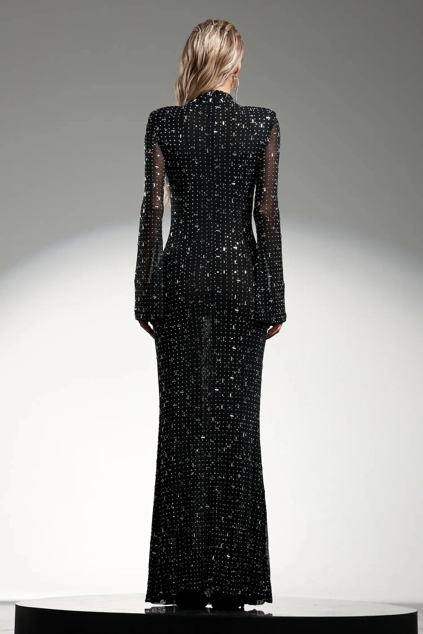Black Rhinestone Bandage Evening GownParty dressesBlackS(6)Luxe Lane