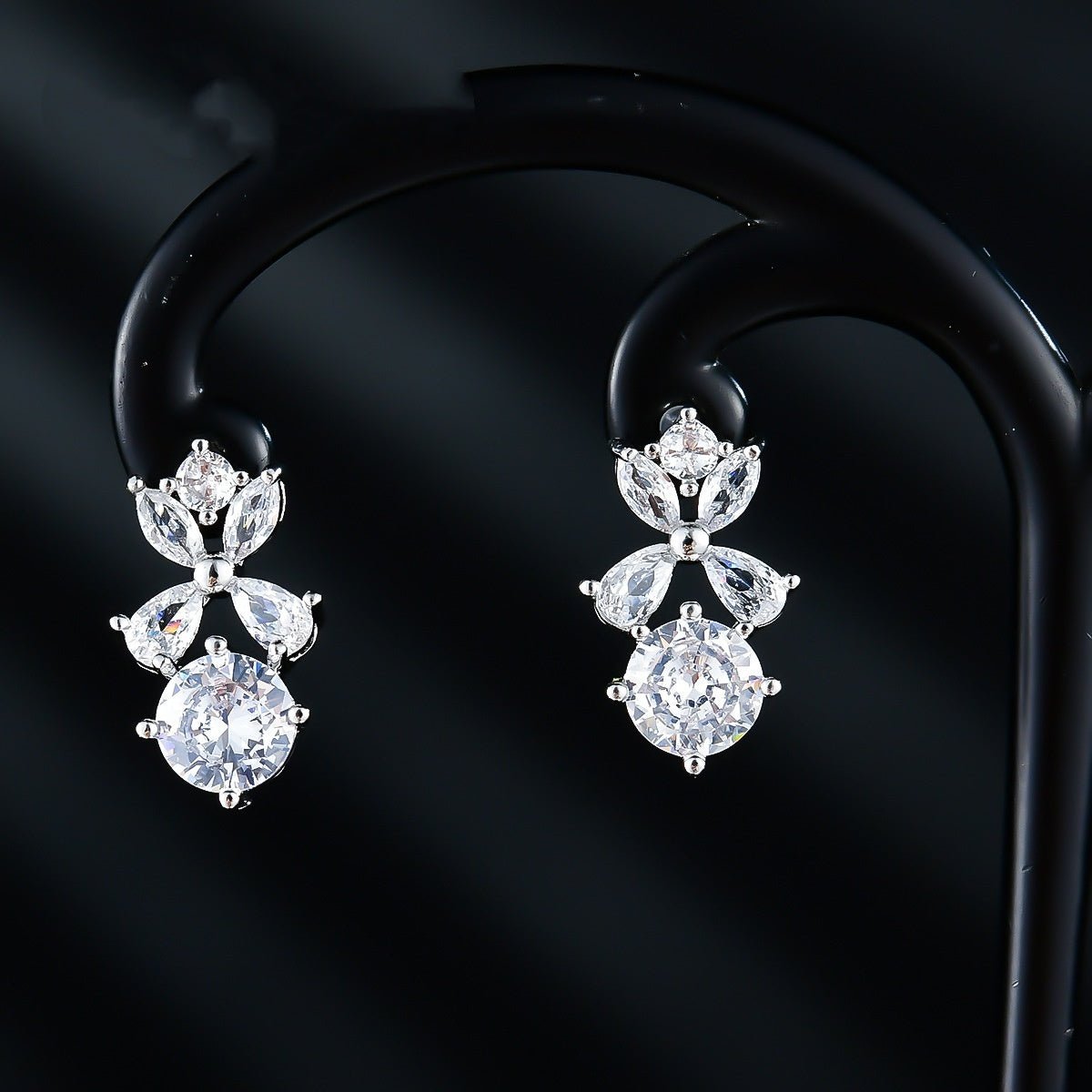 Bridal Necklace & Earrings Jewelry Set by CJ | 0 from Luxe Lane | SKU: CJLX247020001AZ | Barcode:  | Options: | Bridal Necklace & Earrings Jewelry Set