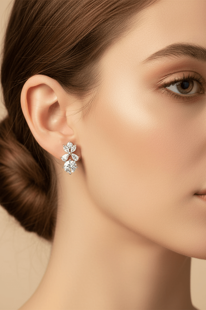 Bridal Necklace & Earrings Jewelry Set by CJ | 0 from Luxe Lane | SKU: CJLX247020001AZ | Barcode:  | Options: | Bridal Necklace & Earrings Jewelry Set