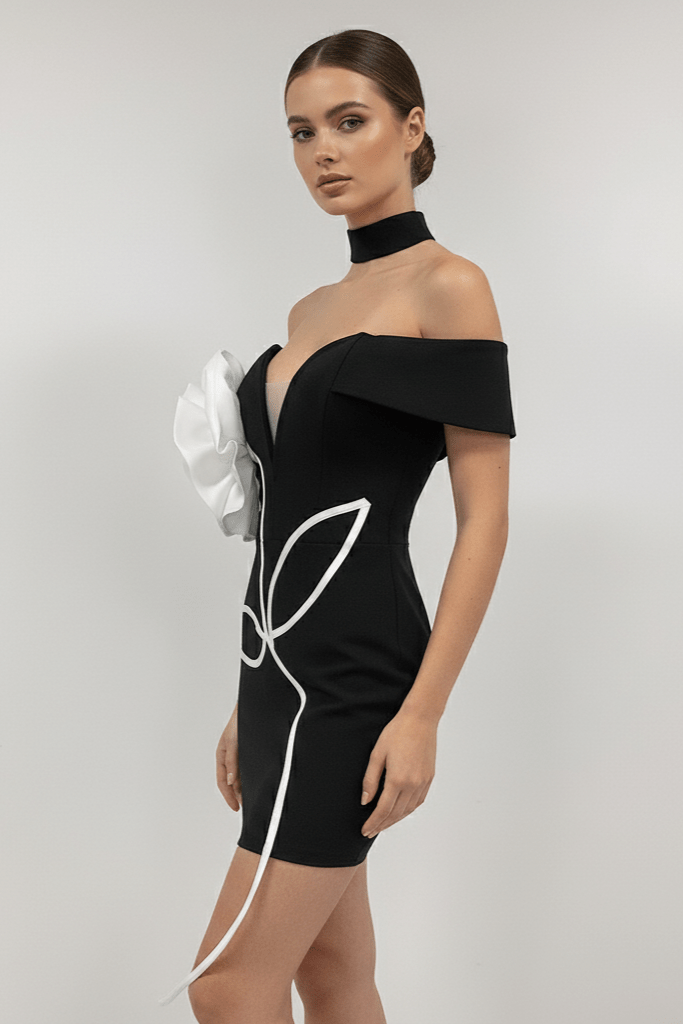 Cambria Mini Dress by Luxe Lane | from Luxe Lane | SKU:  | Barcode:  | Options: Black S | Cambria Mini Dress