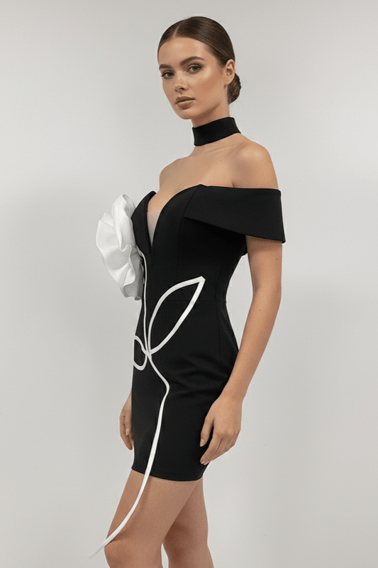 Cambria Mini Dress by Luxe Lane | from Luxe Lane | SKU:  | Barcode:  | Options: Black S | Cambria Mini Dress