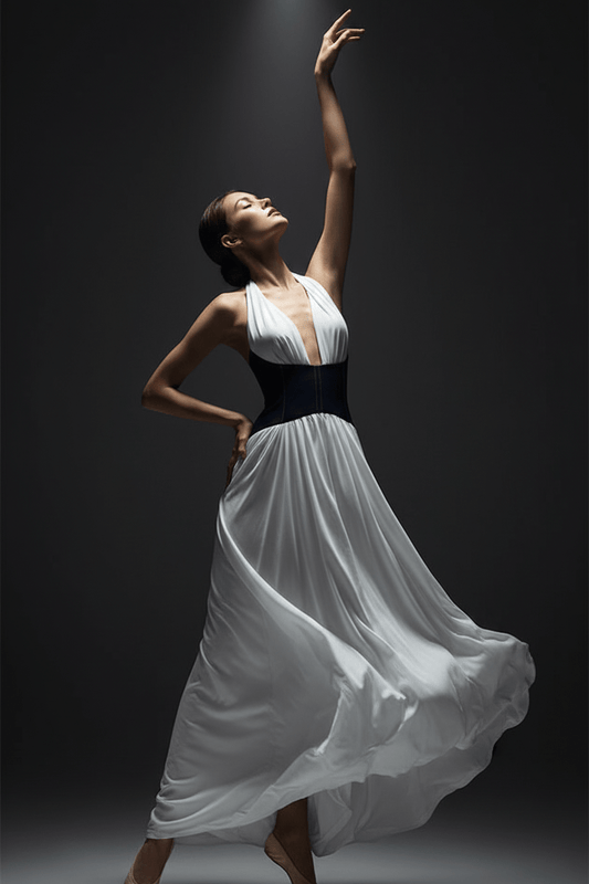 Capri Halter Corset Dress by Shine | Dresses from Luxe Lane | SKU:  | Barcode:  | Options: White XS | Capri Halter Corset Dress