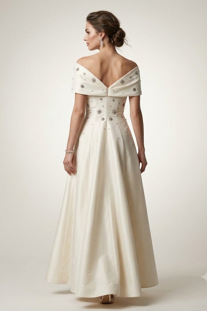 Celestial Beige Mikado Ball GownEvening DressesBeigeS(2)Luxe Lane
