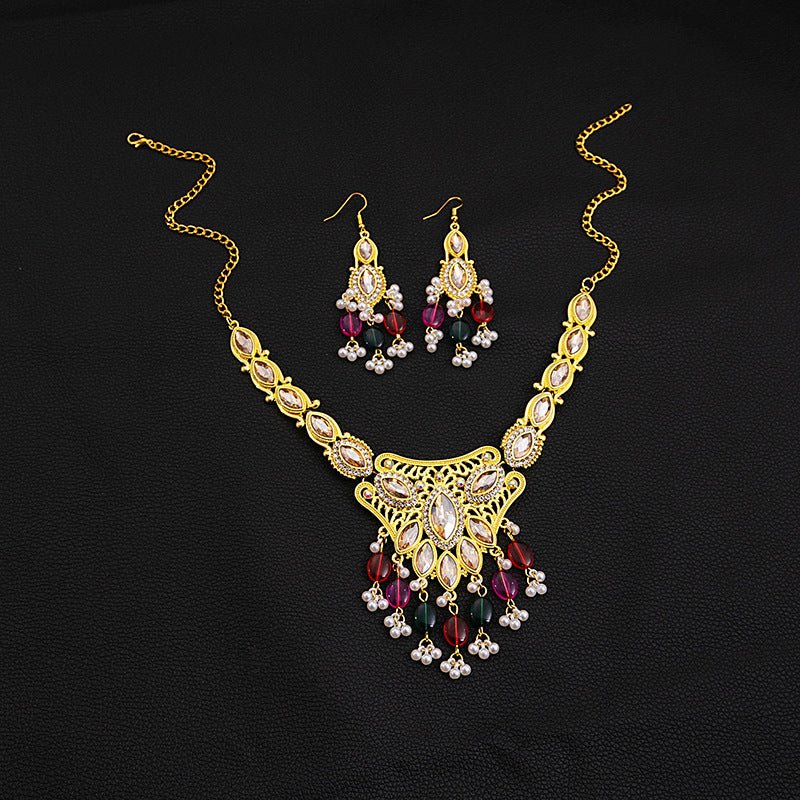 Crystal Necklace & Earrings Set – Luxury Vintage Jewelry by CJ | 0 from Luxe Lane | SKU: CJLX253583301AZ | Barcode:  | Options: Crystals | Crystal Necklace & Earrings Set – Luxury Vintage Jewelry