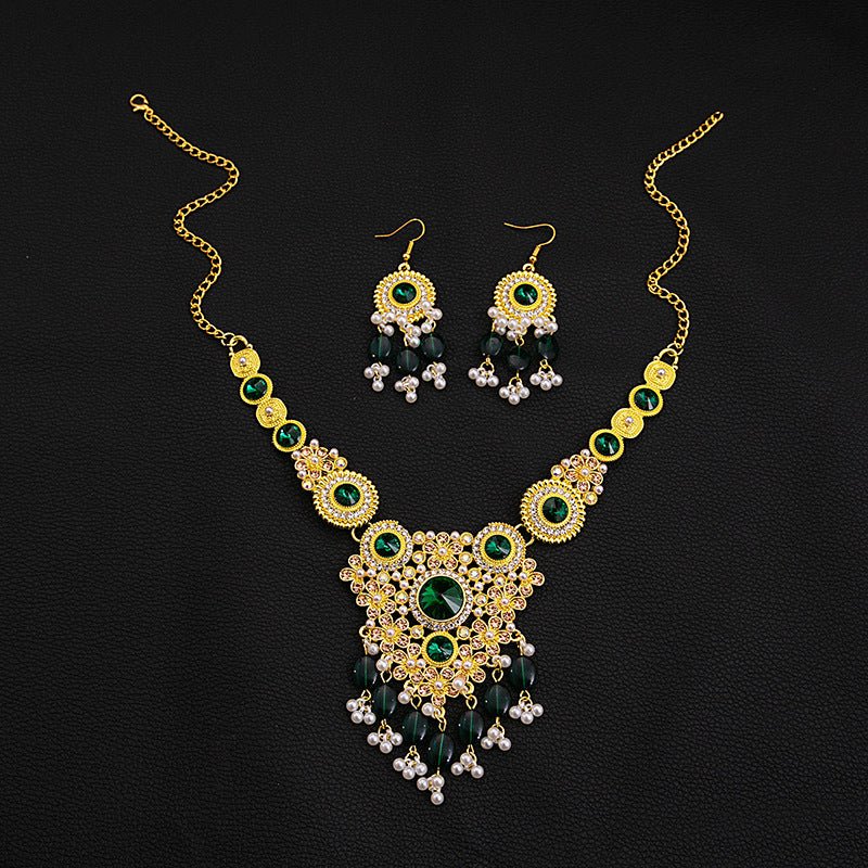 Crystal Necklace & Earrings Set – Luxury Vintage Jewelry by CJ | 0 from Luxe Lane | SKU: CJLX253583301AZ | Barcode:  | Options: Crystals | Crystal Necklace & Earrings Set – Luxury Vintage Jewelry