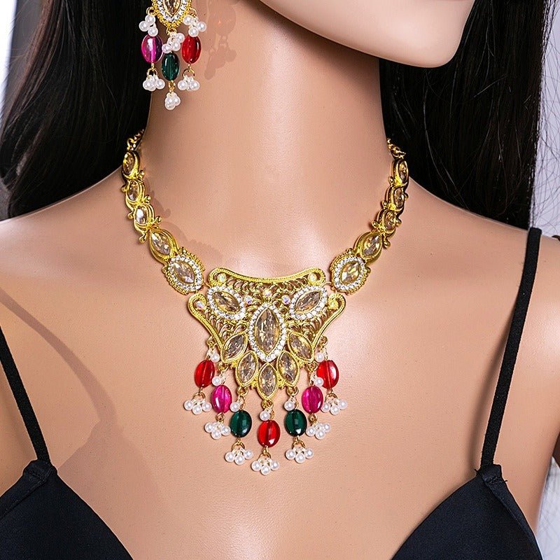 Crystal Necklace & Earrings Set – Luxury Vintage Jewelry by CJ | 0 from Luxe Lane | SKU: CJLX253583301AZ | Barcode:  | Options: Crystals | Crystal Necklace & Earrings Set – Luxury Vintage Jewelry