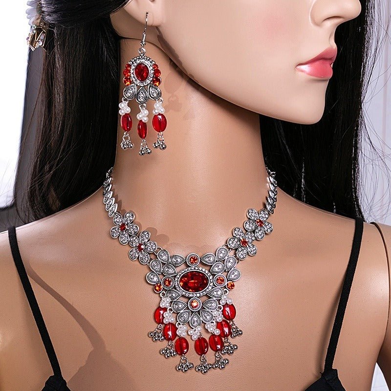 Crystal Necklace & Earrings Set – Luxury Vintage Jewelry by CJ | 0 from Luxe Lane | SKU: CJLX253583301AZ | Barcode:  | Options: Crystals | Crystal Necklace & Earrings Set – Luxury Vintage Jewelry