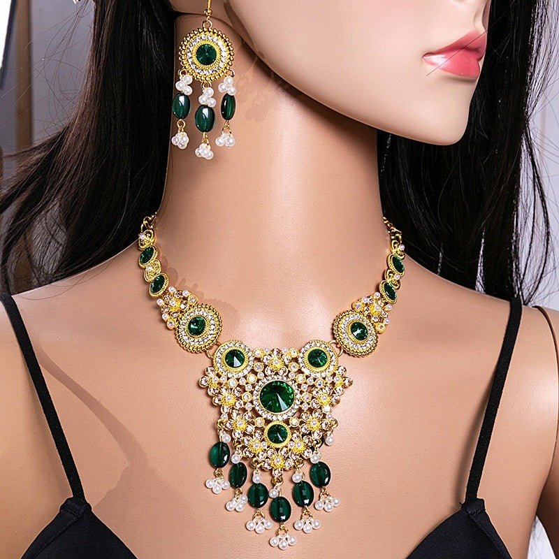 Crystal Necklace & Earrings Set – Luxury Vintage Jewelry by CJ | 0 from Luxe Lane | SKU: CJLX253583301AZ | Barcode:  | Options: Crystals | Crystal Necklace & Earrings Set – Luxury Vintage Jewelry