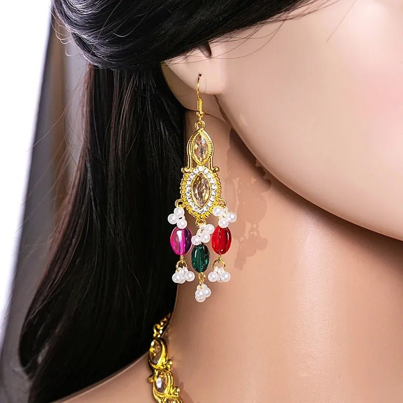 Crystal Necklace & Earrings Set – Luxury Vintage Jewelry by CJ | 0 from Luxe Lane | SKU: CJLX253583301AZ | Barcode:  | Options: Crystals | Crystal Necklace & Earrings Set – Luxury Vintage Jewelry