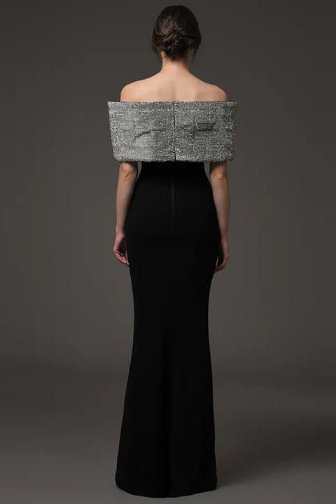 Customized Premium Mermaid Gown by Luxe Lane | from Luxe Lane | SKU:  | Barcode:  | Options: S | Customized Premium Ladies Fashion Clothing Women Long Mermaid Gown Dress Elegant Black Luxury Diamond Bow Prom Evening Dresses