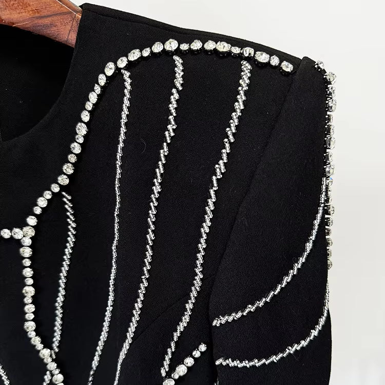 Diamara Beaded Diamond Formal Gown by Luxe Lane | from Luxe Lane | SKU:  | Barcode:  | Options: Dark blue S | Luxury Clothes Women's Long Formal Dress Beaded Diamond Vestidos Elegantes Women Party Elegant Gowns for Women Evening Dresses