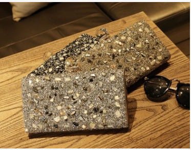 Diamond Crossbody Evening Bag for Women by CJ | 0 from Luxe Lane | SKU: CJBHNSNS20772-Black | Barcode:  | Options: Black | Diamond Crossbody Evening Bag for Women