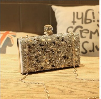 Diamond Crossbody Evening Bag for Women by CJ | 0 from Luxe Lane | SKU: CJBHNSNS20772-Silver | Barcode:  | Options: Silver | Diamond Crossbody Evening Bag for Women