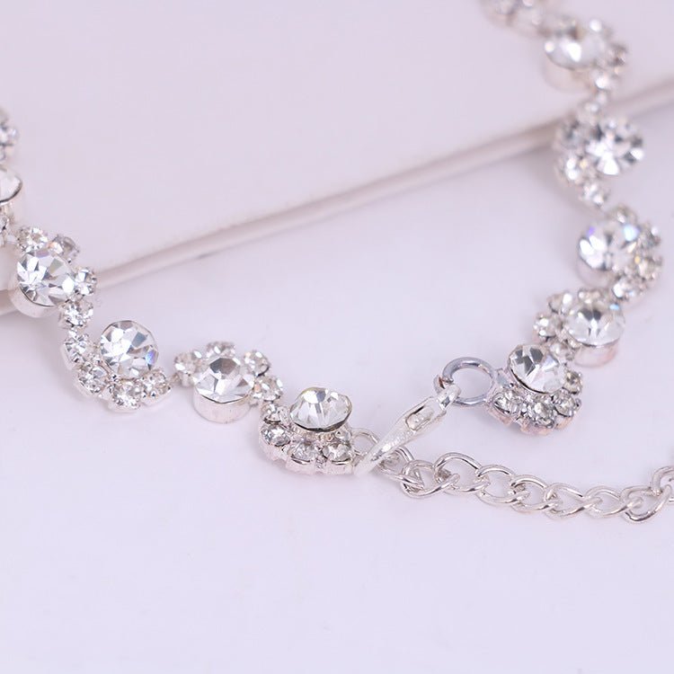 Diamond Earrings & Necklace Set for Brides by CJ | 0 from Luxe Lane | SKU: CJZBHLXN00400-default | Barcode:  | Options: | Diamond Earrings & Necklace Set for Brides
