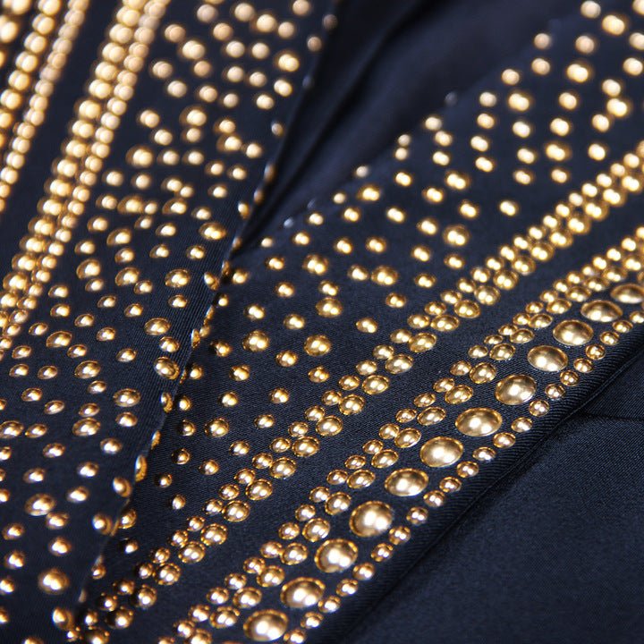 Double - Breasted Long Formal Blazer by Luxe Lane | Blazer from Luxe Lane | SKU: W11226-1 | Barcode:  | Options: Black S(6) | Custom Womens Suits Blazers Roupas Femininas Elegantes Long Sleeve Formal Long Blazer for and Fashion Shows