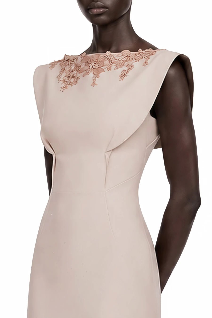 Dusty Rose Floral A-Line GownEvening DressesDusty pinkS(2)Luxe Lane