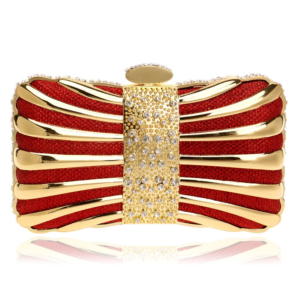 Elegant Bow Evening Clutch Bag for Women by CJ | 0 from Luxe Lane | SKU: CJYD195823101AZ | Barcode:  | Options: Red | Elegant Bow Evening Clutch Bag for Women