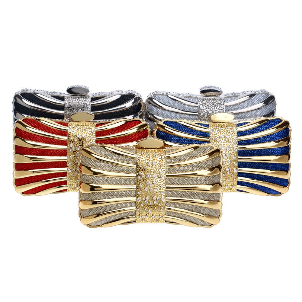 Elegant Bow Evening Clutch Bag for Women by CJ | 0 from Luxe Lane | SKU: CJYD195823101AZ | Barcode:  | Options: Red | Elegant Bow Evening Clutch Bag for Women