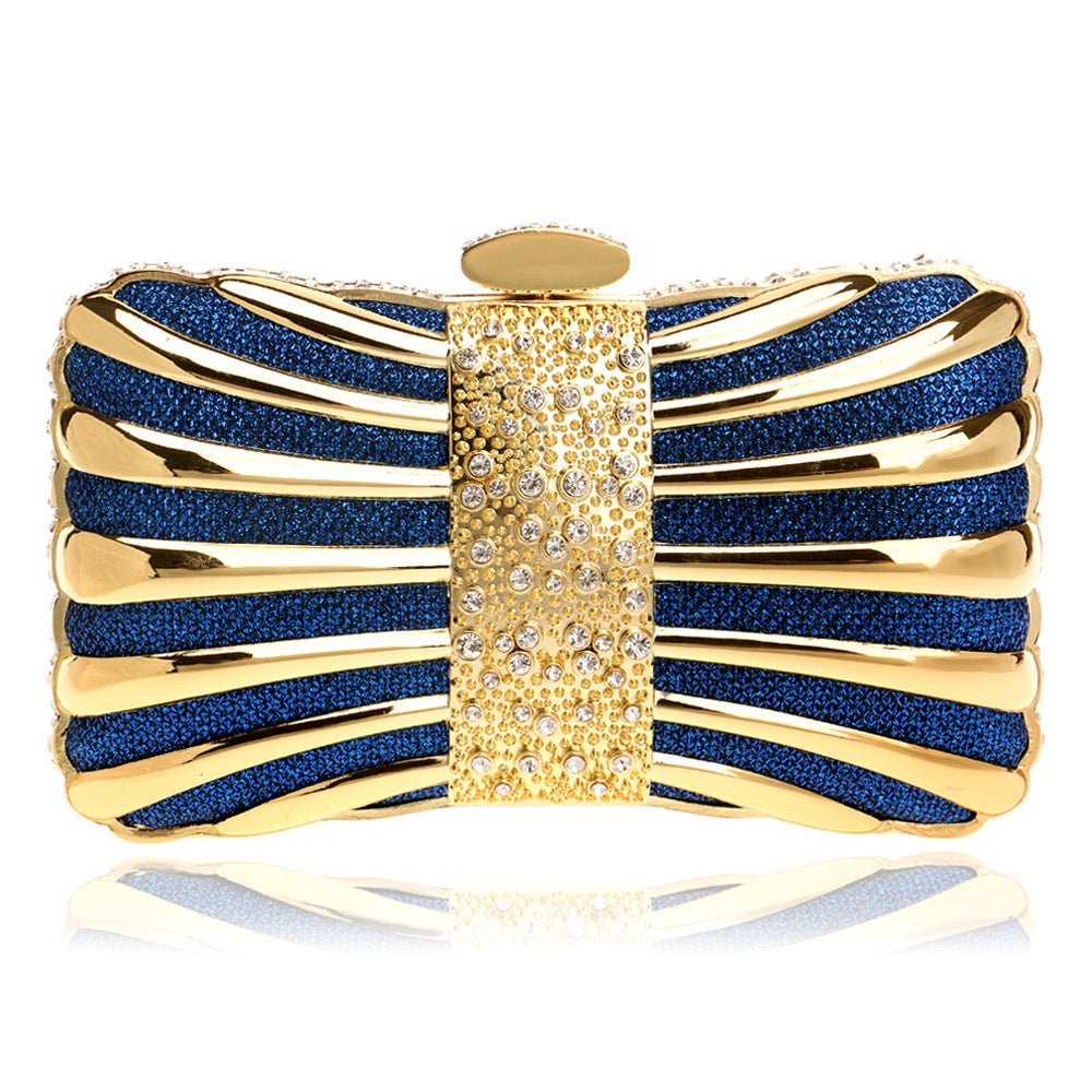 Elegant Bow Evening Clutch Bag for Women by CJ | 0 from Luxe Lane | SKU: CJYD195823102BY | Barcode:  | Options: Blue | Elegant Bow Evening Clutch Bag for Women