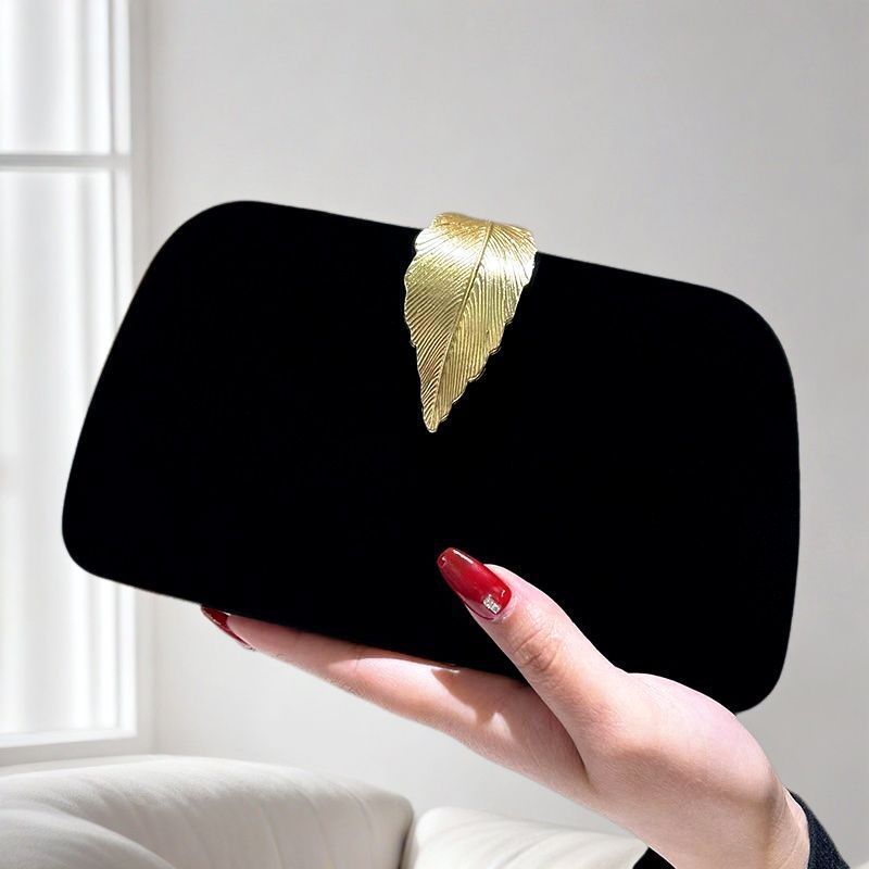 Elegant Chain Clutch Bag for Evening & Dinner Events by CJ | 0 from Luxe Lane | SKU: CJNS231553802BY | Barcode:  | Options: Lobular Black | Elegant Chain Clutch Bag for Evening & Dinner Events