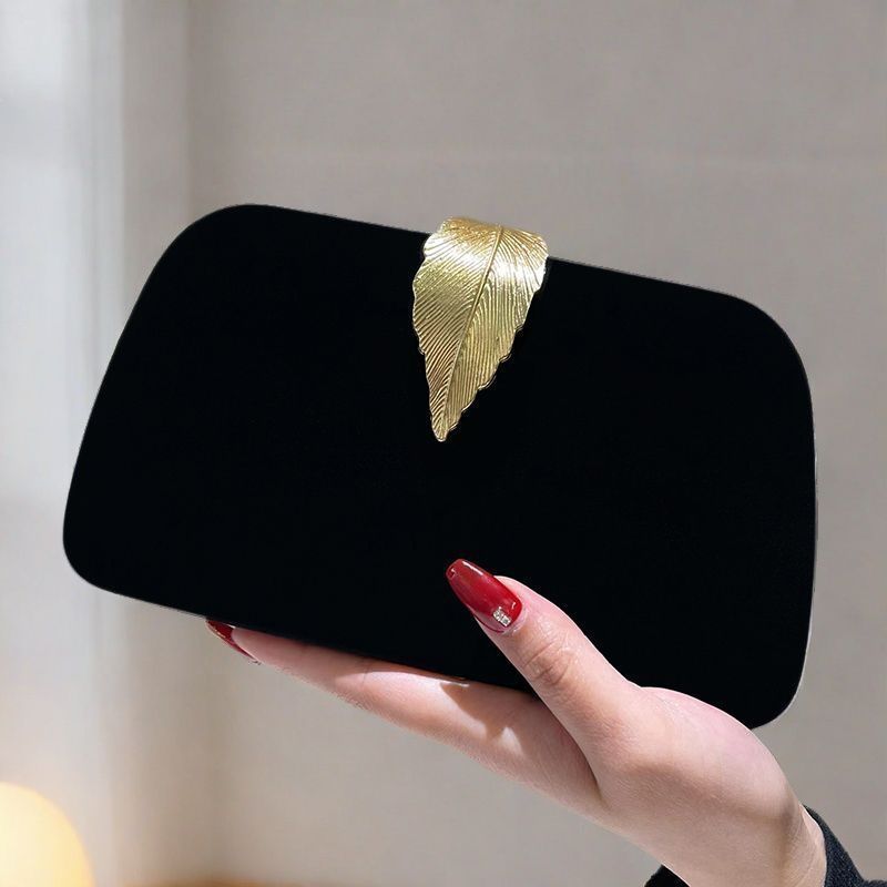 Elegant Chain Clutch Bag for Evening & Dinner Events by CJ | 0 from Luxe Lane | SKU: CJNS231553802BY | Barcode:  | Options: Lobular Black | Elegant Chain Clutch Bag for Evening & Dinner Events