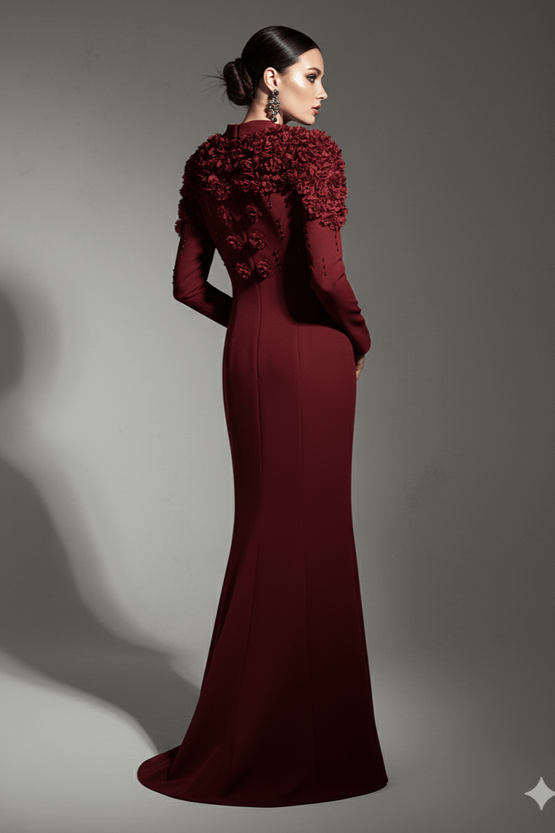 Elegant Evening Dress by Luxe Lane | from Luxe Lane | SKU:  | Barcode:  | Options: Black S | Elegant Evening Dress