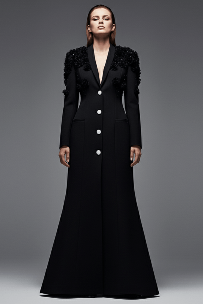 Elegant Evening Dress by Luxe Lane | from Luxe Lane | SKU:  | Barcode:  | Options: Black S | Elegant Evening Dress