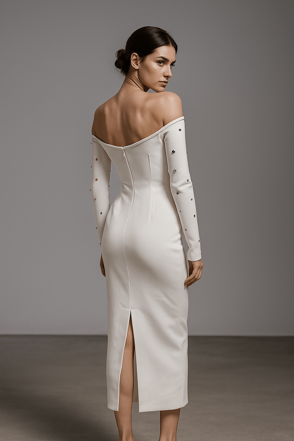 Elegant White Off - Shoulder by Luxe Lane | Club Dresses from Luxe Lane | SKU:  | Barcode:  | Options: White S | Elegant White Off - Shoulder