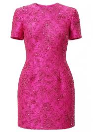 Fiorella Jacquard Beaded Mini DressMini gownBlackSLuxe Lane