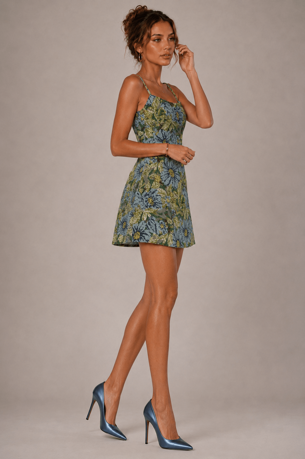 Fleur Crystal Beaded Mini DressEvening DressesGreenS(2)Luxe Lane