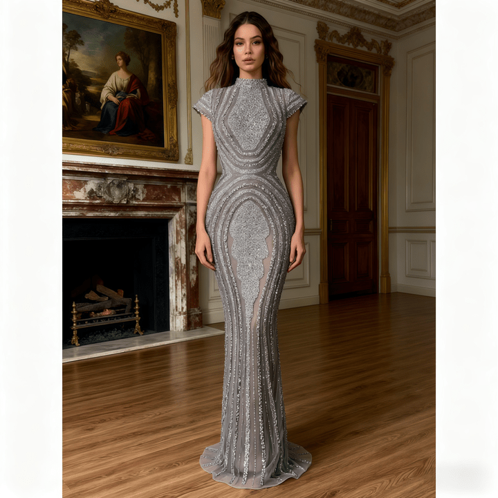 Floor - Length Bodycon Evening Dresses coming soongray nude2(UK 6)Luxe Lane