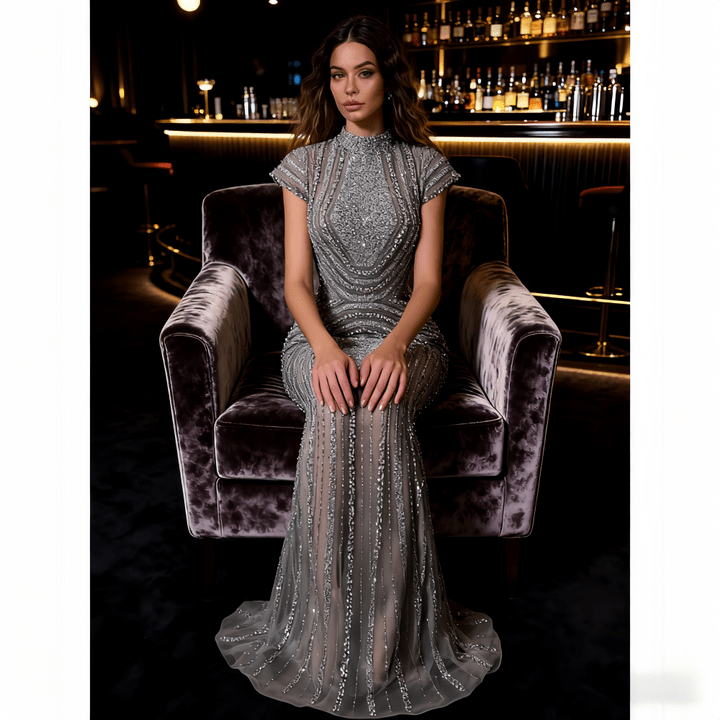 Floor - Length Bodycon Evening Dresses coming soongray nude2(UK 6)Luxe Lane