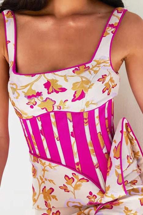 Floral Embroidered Strapless Maxi Party Dress by Shine | Party dresses from Luxe Lane | SKU:  | Barcode:  | Options: Rose red XS(4) | 2025 Fancy Womens Clothes Ladies Fashion Embroidery Flower Dresses Floral Embroidered Long Maxi Dress for Parties