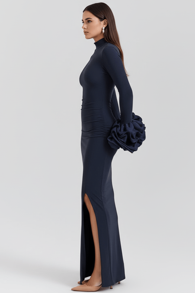 Florentine Embellished Maxi Dress by Luxe Lane | from Luxe Lane | SKU:  | Barcode:  | Options: Navy blue S | Florentine Embellished Maxi Dress