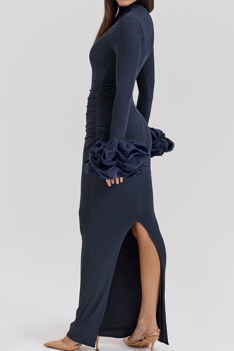 Florentine Embellished Maxi Dress by Luxe Lane | from Luxe Lane | SKU:  | Barcode:  | Options: Navy blue S | Florentine Embellished Maxi Dress
