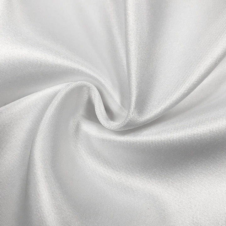 Halter Neck Floral Applique Satin Mini Dress by Shine | Party dresses from Luxe Lane | SKU:  | Barcode:  | Options: White S(6) | High Quality Women Clothing Manufacturers Sexy Club Dresses Satin White Halter Neck Floral Applique Cutout Mini Dress