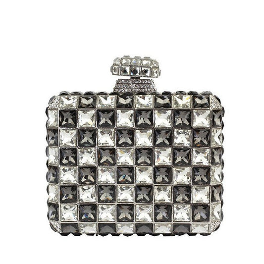 Handmade Diamond Crystal Evening Clutch Bag by CJ | 0 from Luxe Lane | SKU: CJNS150818901AZ | Barcode:  | Options: Picture1 | Handmade Diamond Crystal Evening Clutch Bag