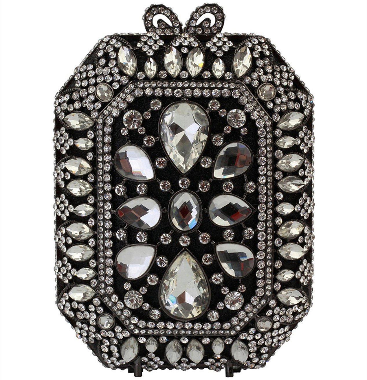 Handmade Diamond Crystal Evening Clutch Bag by CJ | 0 from Luxe Lane | SKU: CJNS150818903CX | Barcode:  | Options: Picture3 | Handmade Diamond Crystal Evening Clutch Bag