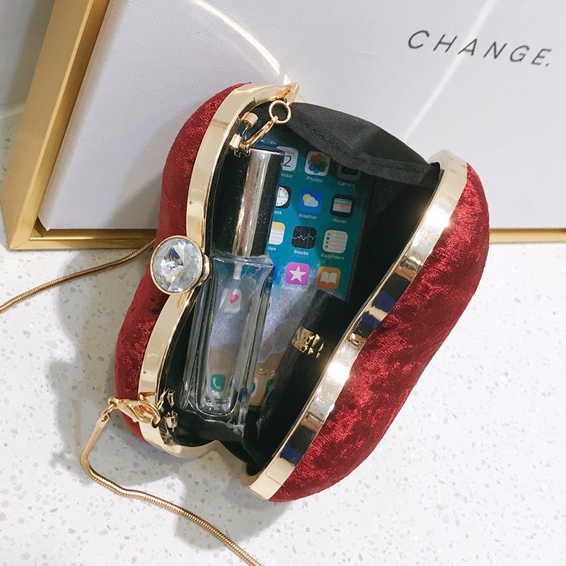 Heart - Shaped One - Shoulder Evening Bag by CJ | 0 from Luxe Lane | SKU: CJBHNSNS33786-Red | Barcode:  | Options: Red | Heart - Shaped One - Shoulder Evening Bag