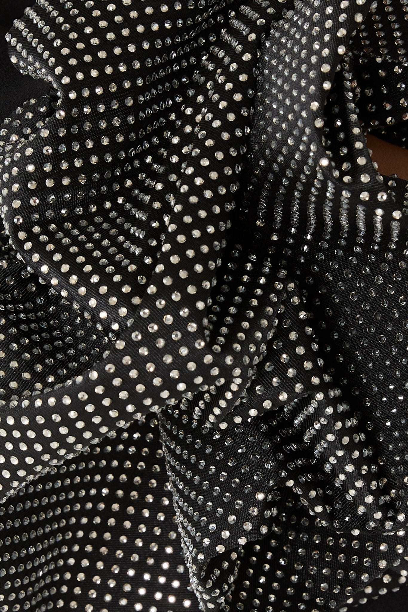 High Neck Ruffled Cuff Sequin Mermaid Evening Gown by Shine | Party dresses from Luxe Lane | SKU: W11248-1 | Barcode:  | Options: Ivory S(2) | High Neck Ruffled Cuff Sequin Mermaid Evening Gown