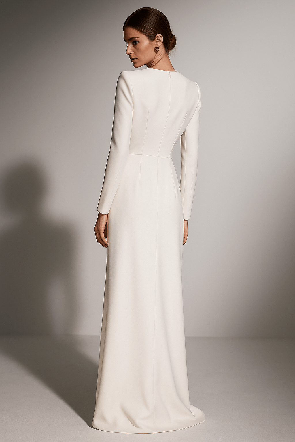 Isabelle White Beaded Embroidery Gown by O'DRRESSY | Dresses from Luxe Lane | SKU:  | Barcode:  | Options: White S | Isabelle White Beaded Embroidery Gown