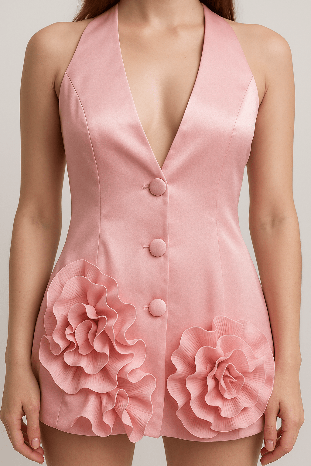 Isla Satin Asymmetrical Mini Dress by Luxe Lane | from Luxe Lane | SKU:  | Barcode:  | Options: S | Isla Satin Asymmetrical Mini Dress