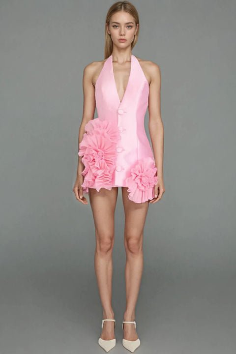 Isla Satin Asymmetrical Mini Dress by Luxe Lane | from Luxe Lane | SKU:  | Barcode:  | Options: S | Venta al por mayor Ropa De Mujer Mini vestido De graduación 2025 Ropa De Mujer Elegante vestido De noche Rosa Mujeres verano vestidos De cumpleaños