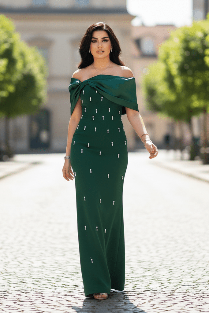 Ivory Grace Strapless Mermaid Gown by Luxe Lane | mermaid gown from Luxe Lane | SKU:  | Barcode:  | Options: Green S | Ivory Grace Strapless Mermaid Gown