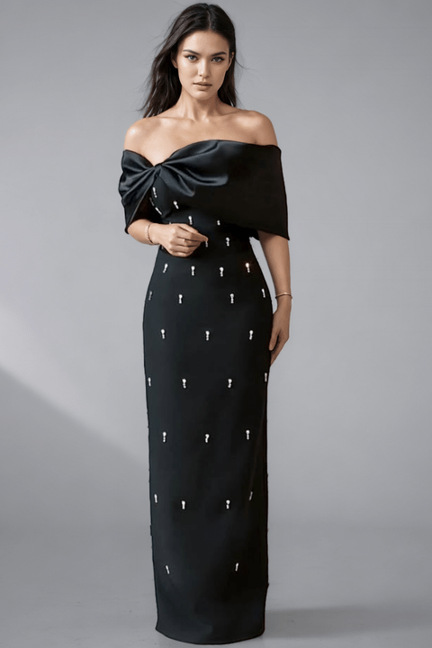 Ivory Grace Strapless Mermaid Gown by Luxe Lane | mermaid gown from Luxe Lane | SKU:  | Barcode:  | Options: White S | Luxury Off the Shoulder Black Bow Beaded White Mermaid Evening Dresses Long Formal Bandage Dress Event Party Gown for Women